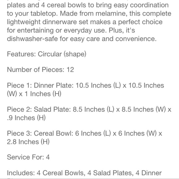 Threshold Dining Threshold Nwt 2pc Melamine Lancashire Dinnerware Set Blue Poshmark